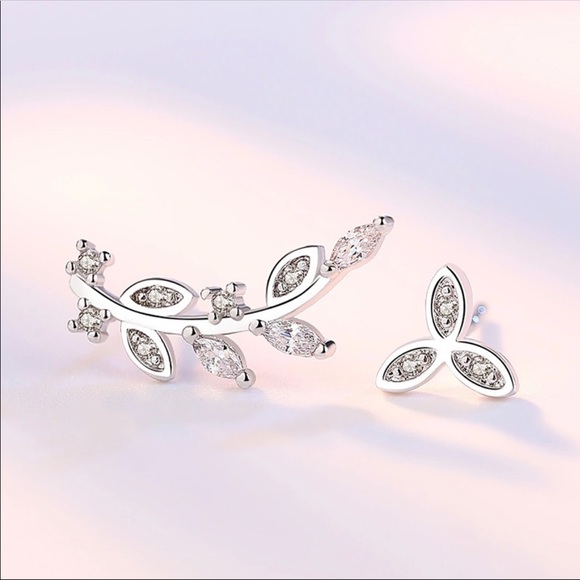 Jewelry - Sterling Silver 925 Asymmetric Stud Earrings